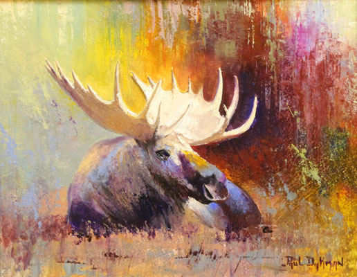 Paul Dykman Oil on Canvas wildlife artwork