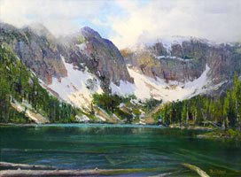Oil on Canvas artwork. Landscapes. Western Artwork. Upper Cold Lake