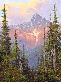 Paul Dykman Oil on Canvas landscape - Warm Glow